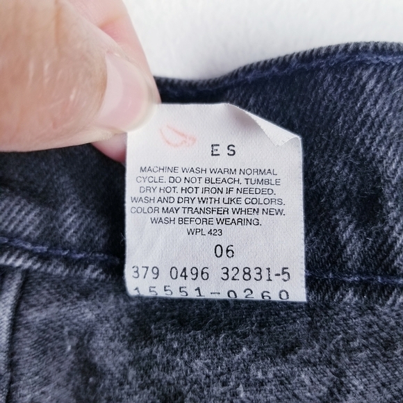 Levi's 551 Vintage Relaxed Fit Tapered Leg Black Jeans Made in USA size 16 Med - Picture 8 of 9